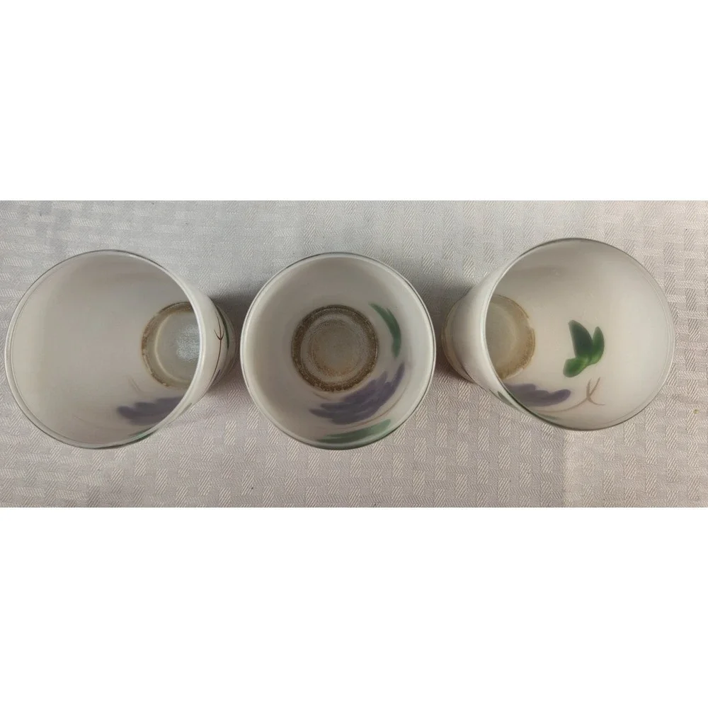 Mid Century Modern Bartlett Collins Frosted Glass GRAPES Pitcher + 6 Glasses